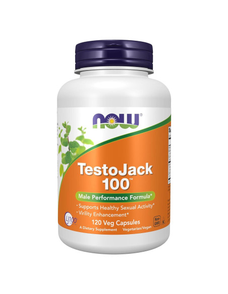 Suplemento TestoJack 100 NOW Foods 120 Cápsulas Veganas