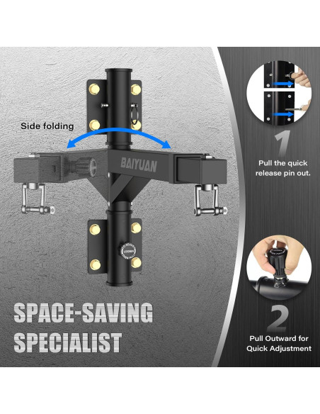 Soporte ajustable para bolsa de boxeo BaiYuan - 44.45-66.04 cm