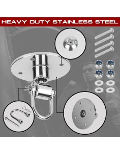Kit Soporte Speedbag Acero Inoxidable BOXERPOINT 360 2