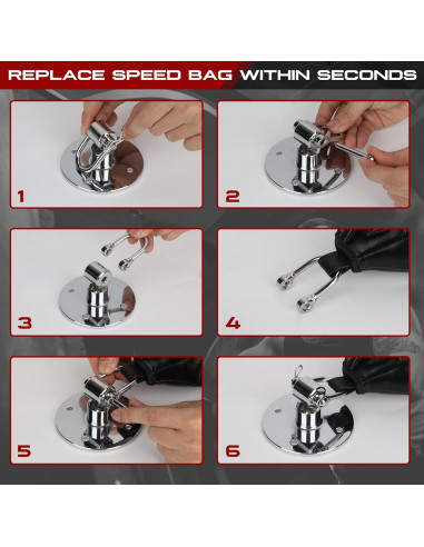 Kit Soporte Speedbag Acero Inoxidable BOXERPOINT 360