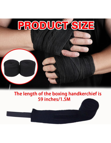 Envolturas de Mano de Boxeo Bntyok QJBD-2PCS 149.86 cm