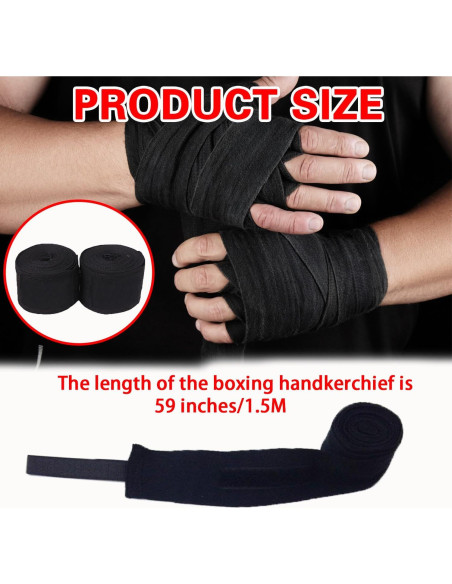 Envolturas de Mano de Boxeo Bntyok QJBD-2PCS 149.86 cm
