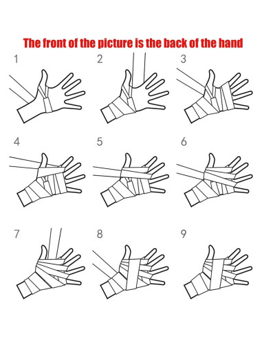 Envolturas de Mano de Boxeo Bntyok QJBD-2PCS 149.86 cm