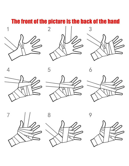 Envolturas de Mano de Boxeo Bntyok QJBD-2PCS 149.86 cm