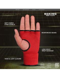 Guantes de Boxeo Internos para Niños Farabi Sports Rojo 2