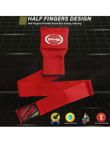 Guantes de Boxeo Internos para Niños Farabi Sports Rojo