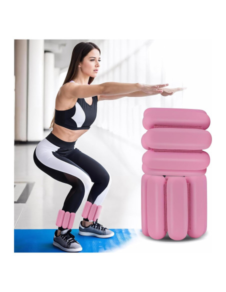Pesas para Tobillos y Muñecas FlamingoCasa 0.91Kg Ajustables Rosa