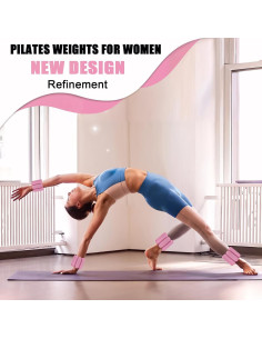 Pesas para Tobillos y Muñecas FlamingoCasa 0.91Kg Ajustables Rosa 2