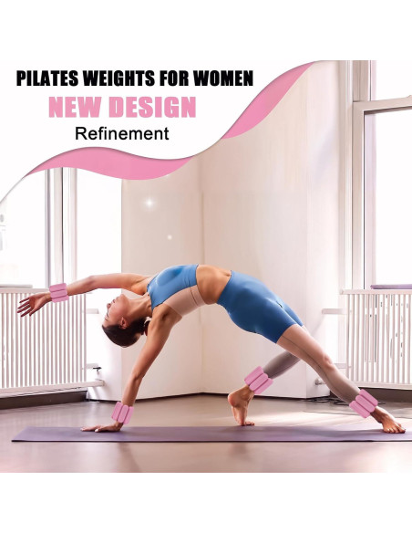 Pesas para Tobillos y Muñecas FlamingoCasa 0.91Kg Ajustables Rosa