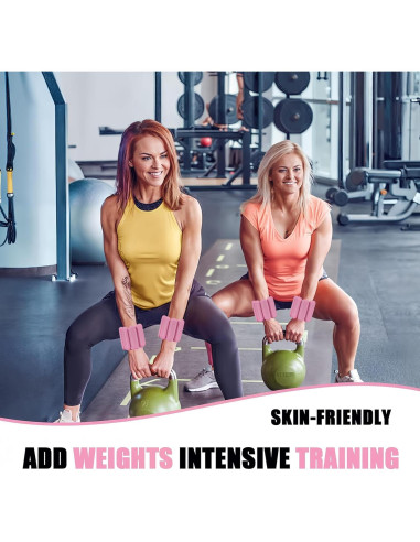 Pesas para Tobillos y Muñecas FlamingoCasa 0.91Kg Ajustables Rosa