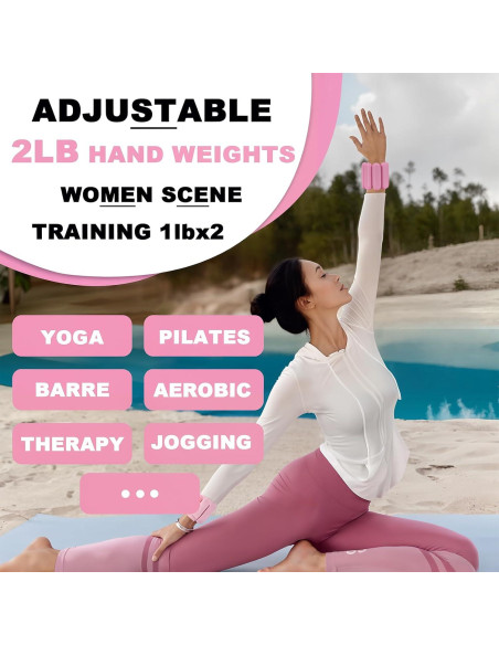 Pesas para Tobillos y Muñecas FlamingoCasa 0.91Kg Ajustables Rosa