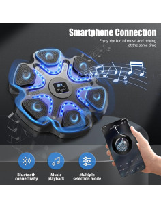 Máquina de Boxeo Musical SPIEEK 111 con Guantes y Bluetooth 2