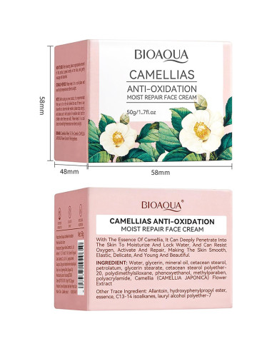 Crema Hidratante Facial Bioaqua Camelia 50g - Anti-Oxidante
