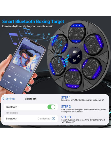 Máquina de Boxeo Musical Poetish QJB-55 con Guantes - 2025