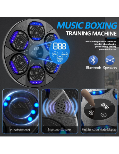 Máquina de Boxeo Musical Poetish QJB-55 con Guantes - 2025