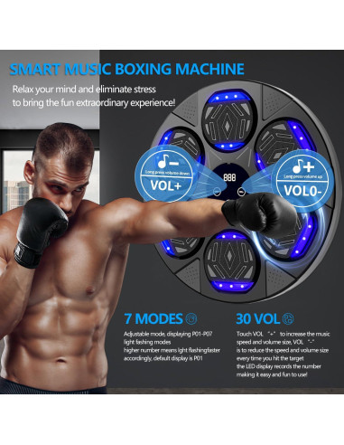 Máquina de Boxeo Musical Poetish QJB-55 con Guantes - 2025