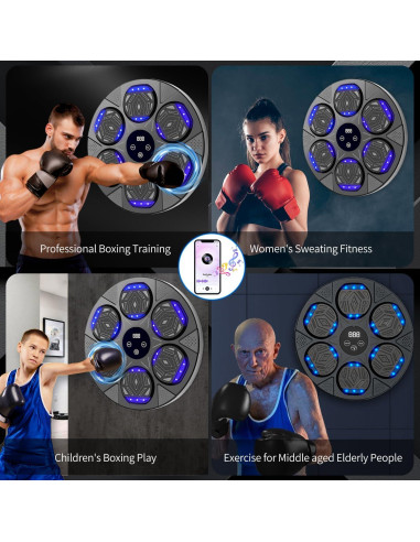 Máquina de Boxeo Musical Poetish QJB-55 con Guantes - 2025