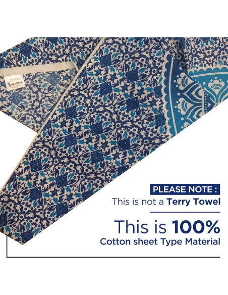 Tapiz Redondo de Algodón Raajsee 178 cm Mandala Bohemio