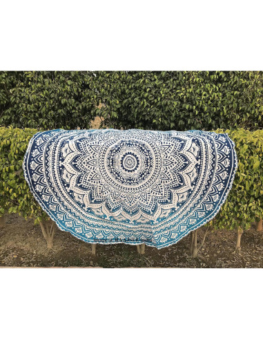 Tapiz Redondo de Algodón Raajsee 178 cm Mandala Bohemio