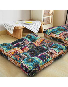 Almohada de Meditación HIGOGOGO Cuadrada 56x56 cm Turquesa 2