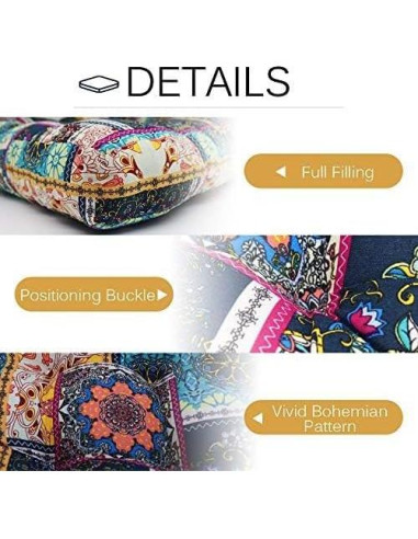 Almohada de Meditación HIGOGOGO Cuadrada 56x56 cm Turquesa