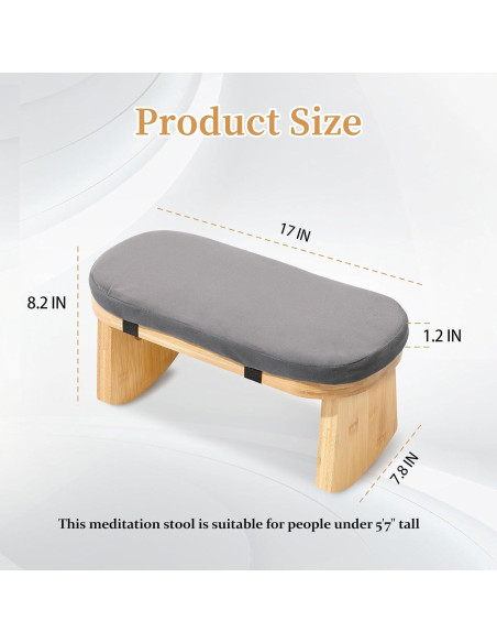 Banco de Meditación Plegable JFNoraiva de Bambú con Cojín