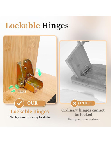 Banco de Meditación Plegable JFNoraiva de Bambú con Cojín