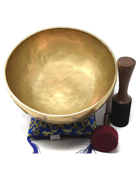 Cuenco Tibetano de Sanación Hecho a Mano 25.4 cm Bronce