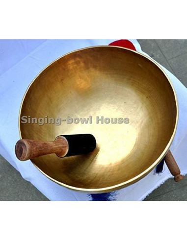 Cuenco Tibetano de Sanación Hecho a Mano 25.4 cm Bronce