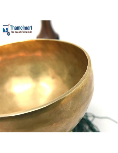 Cuenco Tibetano de Sanación Hecho a Mano 25.4 cm Bronce