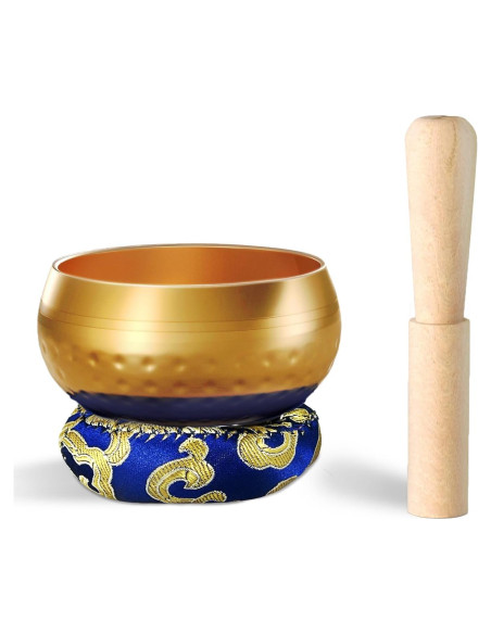 Cuenco Cantor Tibetano REGIS 7.62 cm Oro Hecho a Mano Cuenco Cantor Tibetano REGIS 7.62 cm Oro Hecho a Mano