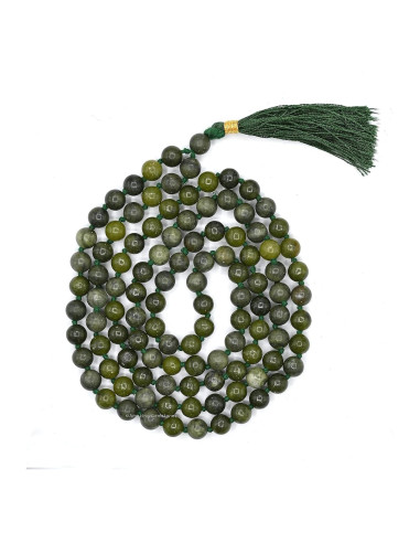 Mala de Oración Jade Verde 108 Cuentas 8 mm Anudado a Mano