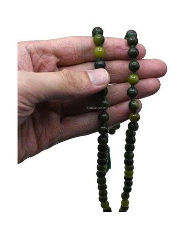 Mala de Oración Jade Verde 108 Cuentas 8 mm Anudado a Mano