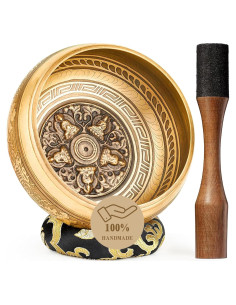 Cuenco Cantor Tibetano Hihealer 11.43 cm Hecho a Mano Nepal