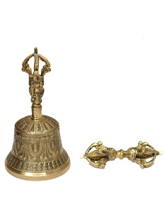 Campana de Meditación Tibetana 10.2 cm con Dorje - Nepal