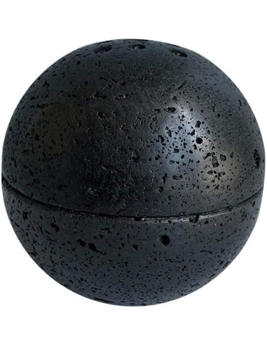 Soporte de Incienso Redondo SAIDKOCC de Travertino Negro 10.4 cm