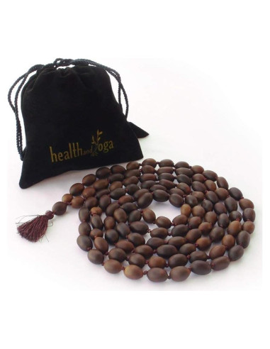 Collar de Meditación HealthAndYoga con 108 Perlas de Loto