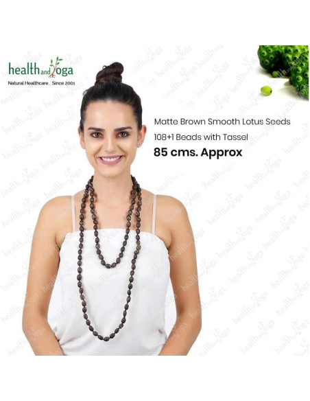 Collar de Meditación HealthAndYoga con 108 Perlas de Loto
