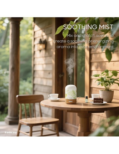 Difusor de Aceite Esencial Fashome 100ml Ultrasonido Jazmín