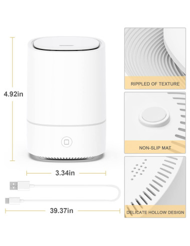 Difusor de Aromaterapia FUSMLI 150ml USB con 7 Luces LED
