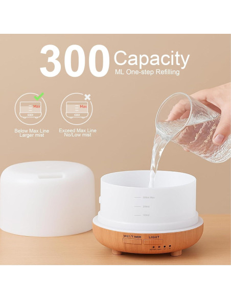 Difusor de Aceite Esencial Marchred 300ML Ultrasónico con Control Remoto