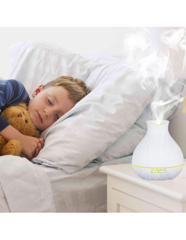 Difusor de Aceite Esencial BZseed 550ml Blanco con Temporizador