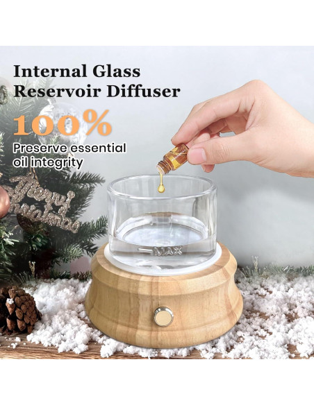 Difusor de Aceite Esencial Lecdura 80ML Vidrio y Madera Difusor de Aceite Esencial Lecdura 80ML Vidrio y Madera