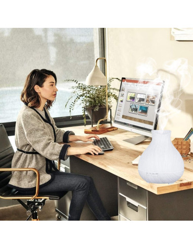 Difusor de Aceite Esencial BZseed 550ml Blanco con Temporizador