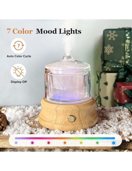 Difusor de Aceite Esencial Lecdura 80ML Vidrio y Madera Difusor de Aceite Esencial Lecdura 80ML Vidrio y Madera