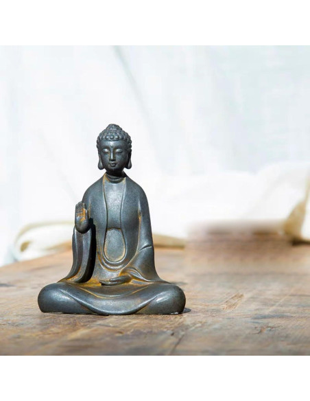 Estatua de Buda Sin Rostro Daisylily en Cobre Negro 12x9.5cm Estatua de Buda Sin Rostro Daisylily en Cobre Negro 12x9.5cm