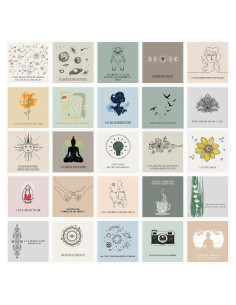 Tarjetas de Afirmación Positiva Outus - 50 Pcs 10x10 cm