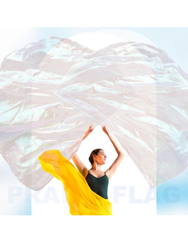 Banderas de Alabanza Jetec 2 Set 96-140 cm Blanca Transparente