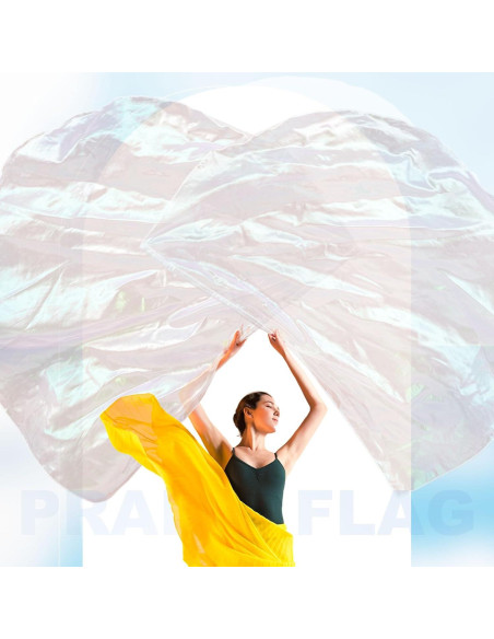 Banderas de Alabanza Jetec 2 Set 96-140 cm Blanca Transparente