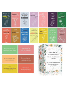 100 Tarjetas de Afirmaciones Positivas Rousrie para Mujeres